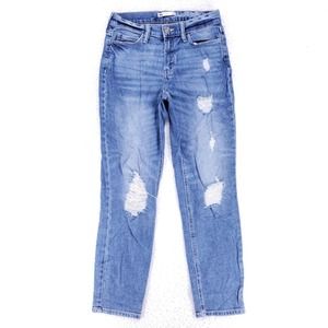 So Jeans Denim Cotton Womens SZ 26 Blue Straight Stretch VTG Low Rise 90s Slim